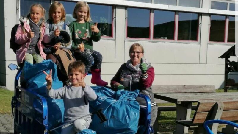 Tour De Müll Der Drei-Franken-Grundschule In Geiselwind