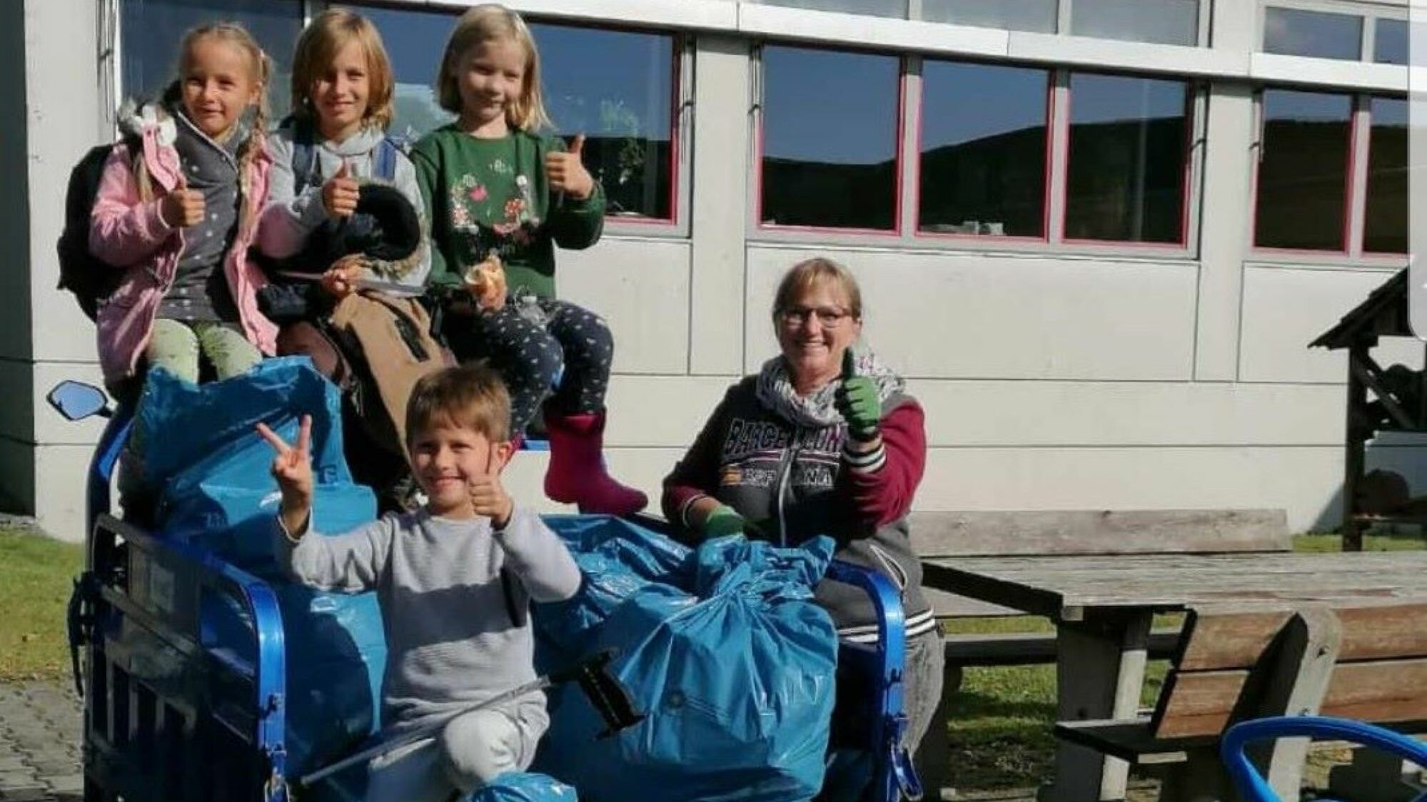 Tour de Müll der Drei-Franken-Grundschule in Geiselwind