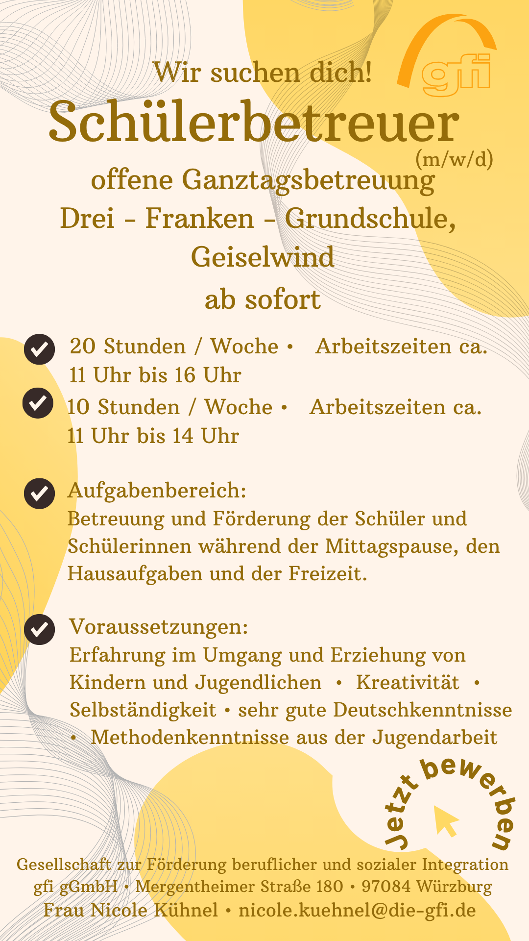 Schülerbetreuer gesucht